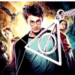 Silver Harry Potter Deathly Hallows Necklace New